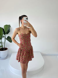 Cruella Yeşil Çiçekli Çıtır ElbiseGausELBİSEGU001431