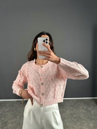 Icon Pembe Dantel İşlemeli  Hırka GausHIRKAGU004080