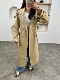 Zaria Camel Kemerli Astarsız TrençkotGausKABANGU00903432