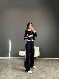 Motta Lacivert Model Şeritli İkili TakımGausTAKIMGU004257