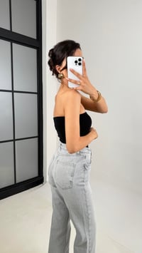 Gri ZR Muadil Kesik Paça Straight Jean Gaus00637GausDenim PantsGU1002485