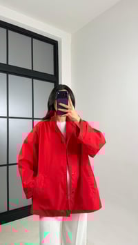 Kırmızı Çıtçıt Düğmeli Astarlı Oversize Premium Ceket GAUS-00794GAUSCEKETGAUS-00794