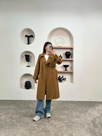 Hana Kahve Premium Kemerli Astarlı Muadil TrençkotGausKABANGU0090351