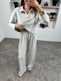 Well Taş Oys Modal Kumaş Pantolon Bluz TakımGausTAKIMGU008932