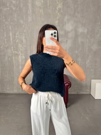 Sera Lacivert Sakallı Balıkçı Yaka SüveterGausBLUZGU00904092