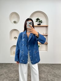 Tales Mavi Vatkalı Blazer Kot CeketGausCEKETGU00903696