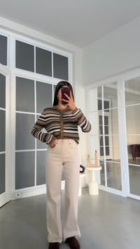 Krem MD Muadil Geniş Paçalı Jean GAUS-02081GAUSDENİM PANTOLONGAUS-02081