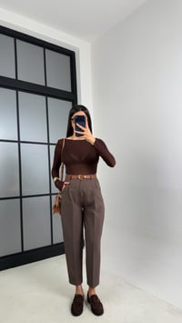 Acı Kahve Kemerli ZR Model Pantolon GAUS-00816GAUSPANTOLONGAUS-00816