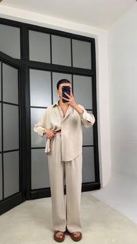 Taş MD Muadil Gömlek Beli Lastikli Pantolon Tencel Takım GAUS-01278GAUSSuitsGAUS-01278