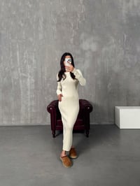 Trev Ekru Triko ElbiseGausELBİSEGU00903883
