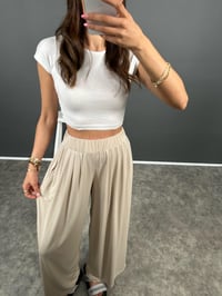 Flos Taş Oys Modal Kumaş Rahat Dokuma PantolonGausPANTOLONGU008693