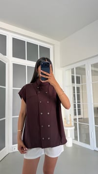Mürdüm Çıtçıt Düğmeli Yelek GAUS-01815GAUSYELEKGAUS-01815
