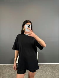 Now Siyah Oversize Tshirt GausTSHIRTGU004621