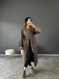 Loc Gri Yırtmaçlı Kuşaklı Kaban GausKABANGU002518