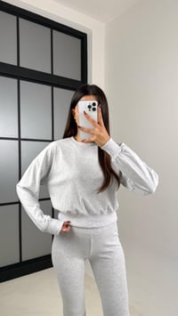 Gri Kazak İspanyol Paça Pantolon Muadil İkili Takım GAUS-00208GAUSTAKIMGAUS-00208