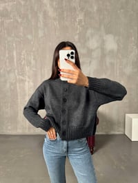 Mare Antrasit Düğmeli HırkaGausHIRKAGU00903966