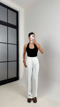 Beyaz Kumaş Palazzo Pantolon Gaus00593GausPANTOLONGU1002387