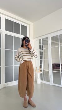 Camel Beli Lastikli Oversize Jean GAUS-02030GAUSDENİM PANTOLONGAUS-02030