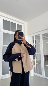 Lacivert ZR Model Bomber Ceket Beli Lastikli Pantolon İkili Takım GAUS-02130GAUSTAKIMGAUS-02130