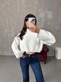 Poke Beyaz Yarım Balıkçı Yaka Sakallı KazakGausKAZAKGU00903909