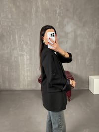 Vena Siyah Astarlı Vatkalı Blazer CeketGausCEKETGU100543