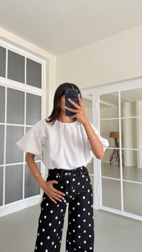 Beyaz Balon Model Bluz GAUS-01643GAUSBlouseGAUS-01643
