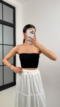 Siyah Starplez Basic Crop Gaus00350GausCROPGU1001817