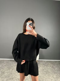 Siyah Bisiklet Yaka Triko KazakGausKAZAKGU004233