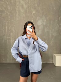 Açık Mavi Çizgili Gömlek Gaus00202GausGÖMLEKGU1001473