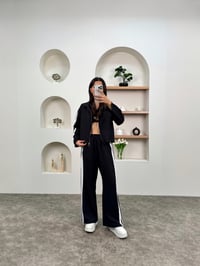 Ena Siyah Çizgili ZR Model Fermuarlı TakımGausTAKIMGU00903699