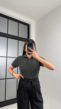 Antrasit Polo Yaka MD Muadil Yumuşak Dokulu Kazak GAUS-00864GAUSKAZAKGAUS-00864