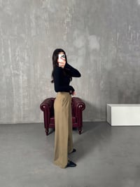 Piqu Haki ZR Muadil Kemerli PantolonGausPANTOLONGU00903898