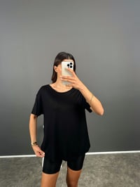 Siyah Salaş Rahat TshirtGausTSHIRTGU008370
