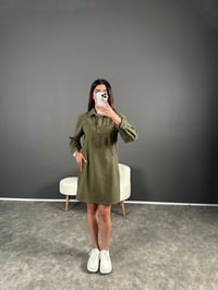 ORJ Haki Denim Elbise GausELBİSEGU004560