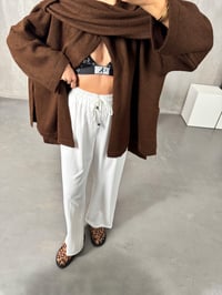 Sima Beyaz Beli Lastikli Ayrobin PantolonGausPANTOLONGU00903860