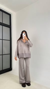 Vizon Kapüşonlu Hırka Beli Lastikli Pantolon İkili Premium Takım GAUS-0075GAUSTAKIMGAUS-0075
