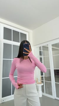 Pembe ZR Model Basic Parmak Geçirmeli Bluz GAUS-01991GAUSالبلوزات GAUS-01991