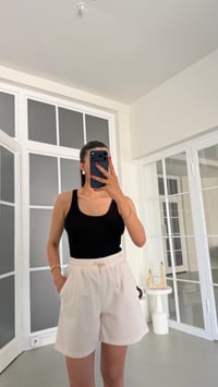 Taş Beli Lastikli Keten Şort GAUS-01799GAUSŞORTGAUS-01799
