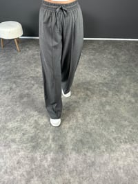 Minaj Gri Beli Lastikli Çımalı PantolonGausPANTOLONGU002438