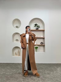 Aura Camel Kuşaklı Premium Süet KabanGausKABANGU00903537