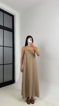 Vizon Ayarlanabilir Askılı Muadil Kırışık Kumaş Elbise Gaus00674GausELBİSEGU1002552