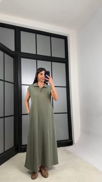 Haki MD Muadil Polo Yaka Cepli Basic Elbise GAUS-01330GAUSDressesGAUS-01330