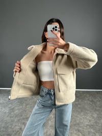Muffy Taş Yumoş Cepli Kaşe Ceket GausCEKETGU004019