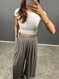 Flos Gri Oys Modal Kumaş Rahat Dokuma PantolonGausPANTOLONGU008692