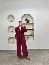 Aura Bordo Kuşaklı Premium Süet KabanGausKABANGU00903538