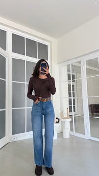 Mavi Likralı Kemerli Jean GAUS-02155GAUSDenim PantsGAUS-02155