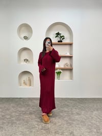 Vivet Bordo Örgülü Triko ElbiseGausELBİSEGU00903512
