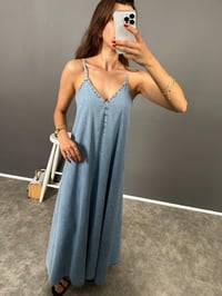 Fern Denim Askılı Ayarlanabilir ElbiseGausELBİSEGU008843