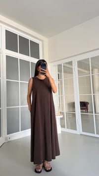 Kahve OYS Model Sıfır Kol Basic Elbise GAUS-01729 GAUS-01728GAUSELBİSEGAUS-01729