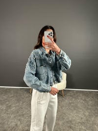 Tasarım İncili Denim Ceket GausCEKETGU004393